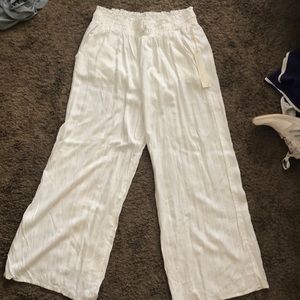 White flowy pants